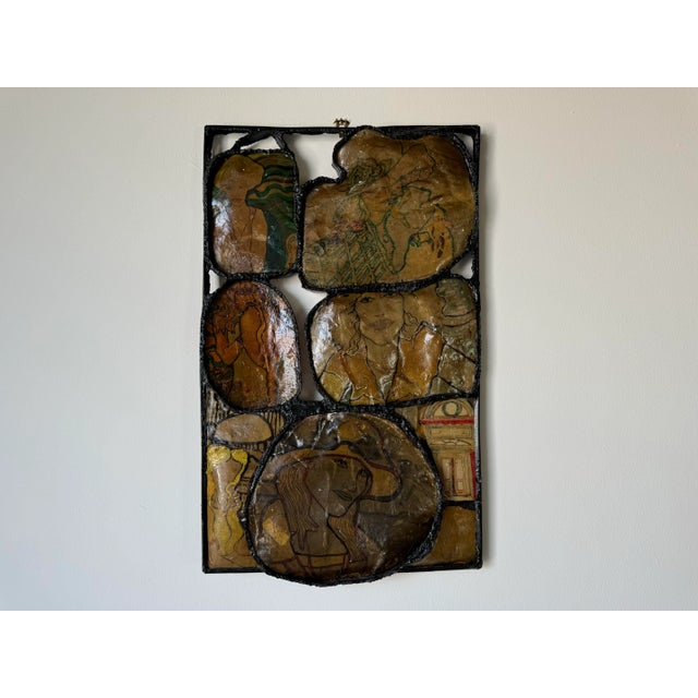 Brutalist 1970s Vintage Mixed Media Brutalist Wall Art Sculpture Artwork For Sale - Image 3 of 12