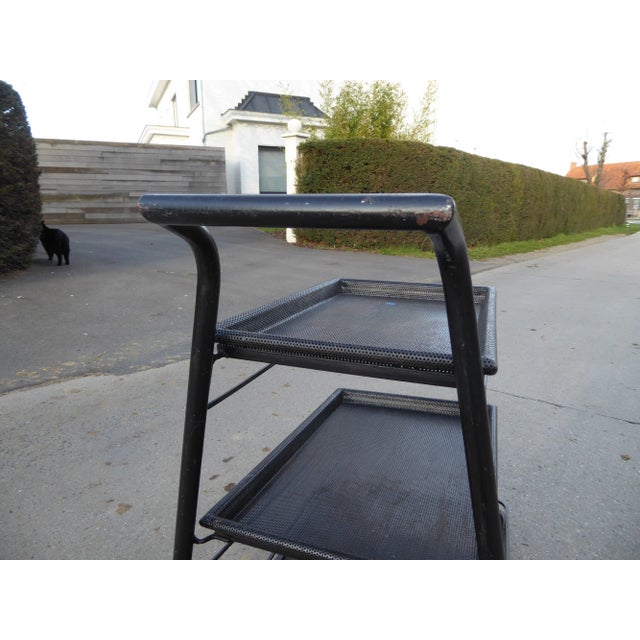 French Demon Serving Bar Cart by Mathieu Mategot for Atelier Matégot For Sale - Image 9 of 11