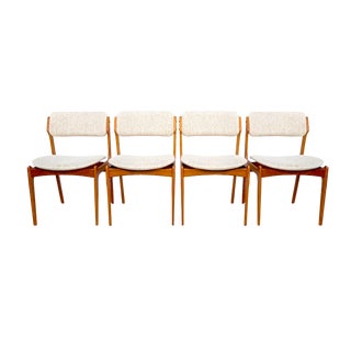 Model 49 Dining Chairs in Teak by Erik Buch for O.D. Møbler, Denmark, 1960s, Set of 4 For Sale