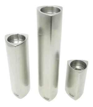 Vintage Herstal Denmark Brushed Stainless Steel Candle / Tealight Holders - Set of 3