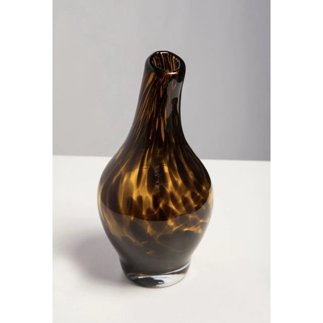 Vintage Leopard Small Brown Vase For Sale - Image 4 of 7