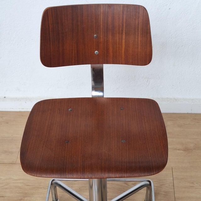 Wood Office Swivel Chair in Plywood from Bremshey & Co., 1950s For Sale - Image 7 of 10
