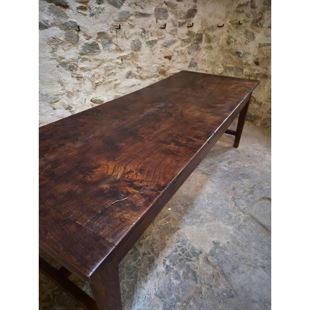 An exceptional French farmhouse table dating from the late 18th century, circa 1780–1800. The table stands on a solid oak...
