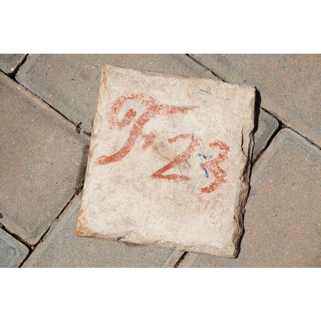 18th Century Portuguese Blue & White Landscape Tile Depicting a Fortified Castle For Sale - Image 6 of 6