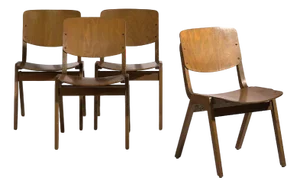 Vintage Dining Chairs from Thonet, 1950, Set of 4