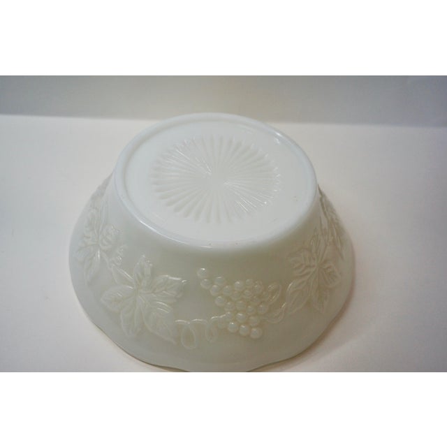 Indiana Glass Company Mid-Century Milk Glass "Harvest Grape" Console Set - 3 Pieces For Sale - Image 4 of 11