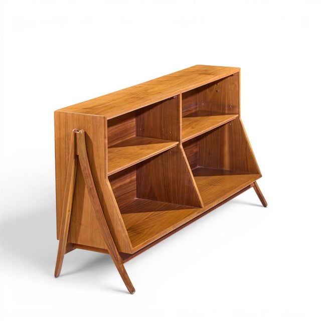 Kipp Stewart for Drexel Declaration Mid Century Walnut Bookcase Shelf For Sale In Chicago - Image 6 of 7