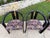 1980s 1980s Postmodern Italian Black Lacquer "Alvise" Dining Chairs by Pni - Set of 6 For Sale - Image 5 of 12