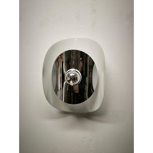 Silver Space Age Wall Light, 1970s For Sale - Image 8 of 11