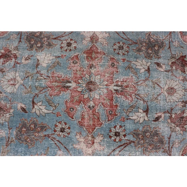 Early 20th Century Early 20th Century Antique Persian Tabriz Khoy Rug in Wool With Large Floral Design 8'6 X 11'3 For Sale - Image 5 of 13