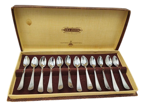 Vintage Silver Caviar Spoons from Sola, Set of 12