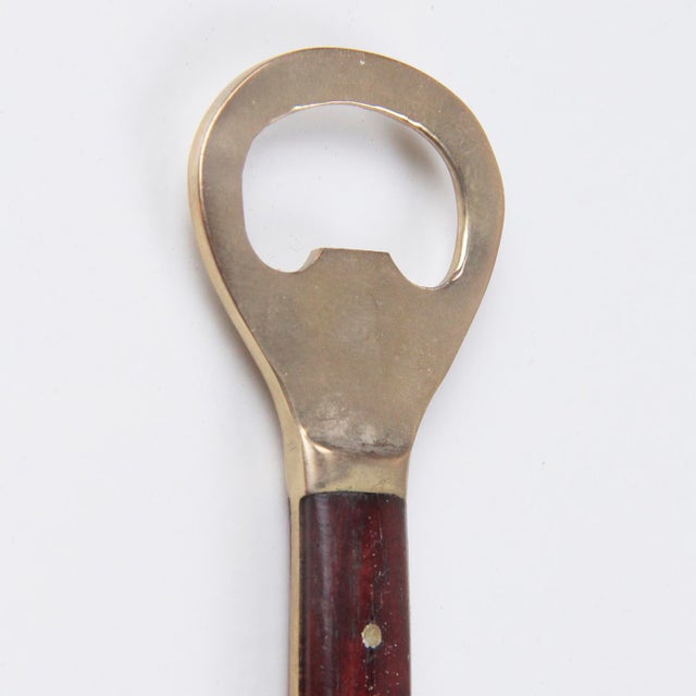 Modern Brass and Wood Cutlery Set by Carl Cohr, 1960s, Set of 19 For Sale - Image 10 of 12