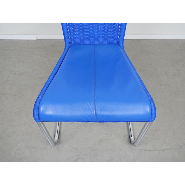Blue B 20 Cantilever Chairs with High Back and Leather Upholstery by Mart Stam, Marcel Breuer & Jean Prouvé for Tecta, Germany, 1980s, Set of 4 For Sale - Image 14 of 18