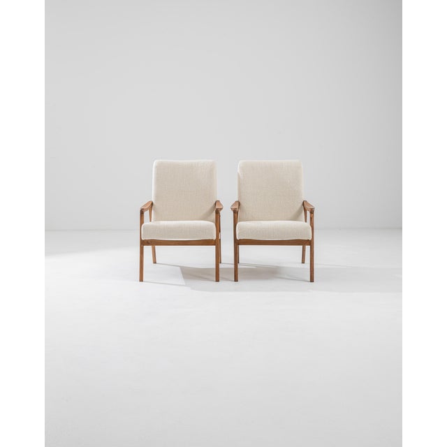 Mid-Century Modern 1960s Czechia Wooden Armchairs - A Pair For Sale - Image 3 of 18