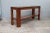 1960s Mid Century Modern Carved Walnut/ Glass Insert Console Table For Sale - Image 4 of 11