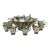 Mid-Century Silver Plated Punch Bowl Set by Royal Hickman- 14 Pieces For Sale