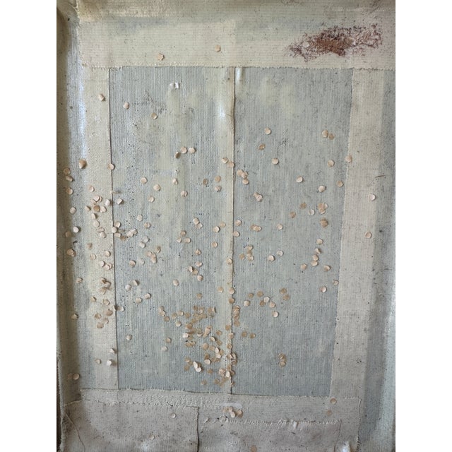 Vintage Textured Art in Original Frame For Sale - Image 4 of 18