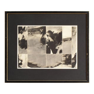 1960s Abstract Watercolor Painting by Le Rouse For Sale