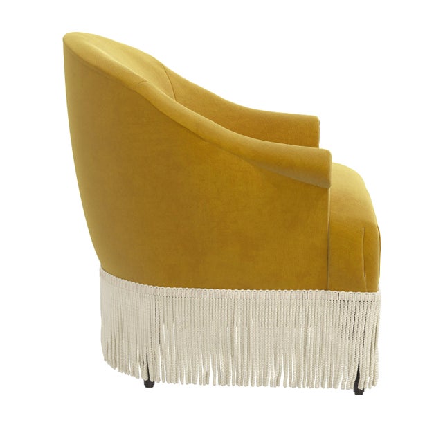 Fringe Chair in Titan Citronella For Sale In Chicago - Image 6 of 9