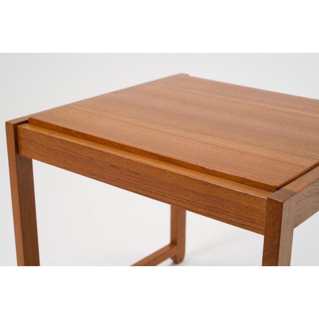 Danish Folding Table or Stool OD57 in Teak & Wool by Erik Buck, Buch for OD Møbler, Denmark, 1950s For Sale - Image 14 of 17