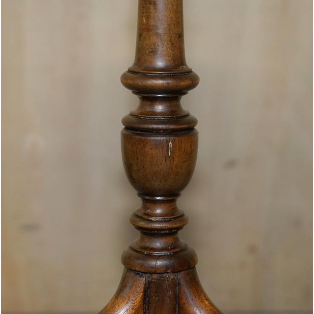 Turned Hardwood Tripod Lamp Side Table For Sale - Image 6 of 16