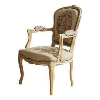 Vintage French Louis XV Style Convertible Armchair For Sale