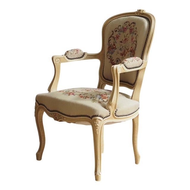 Vintage French Louis XV Style Convertible Armchair For Sale
