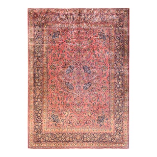 Antique Persian Manchester Kashan Carpet, 8'9" × 12'3" For Sale