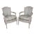 Pair of Antique Louis XVI Style Paint Decorated Arm Chairs by Maison Jansen For Sale