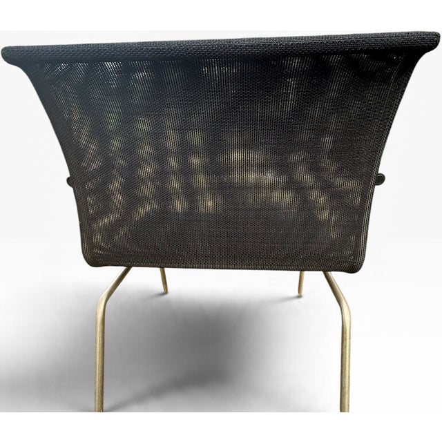 Pair of Keilhauer Net Lounge Armchairs by Eoos in Black Mesh and Tubular Steel For Sale - Image 12 of 16