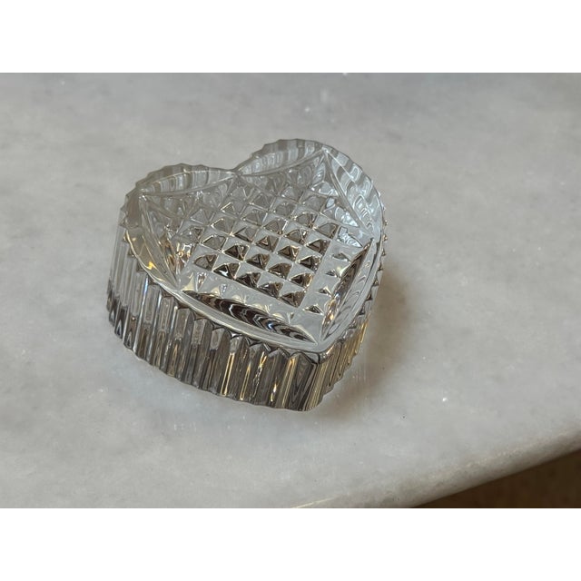 Late 20th Century Waterford Crystal Heart Paperweight, Vintage For Sale - Image 5 of 12