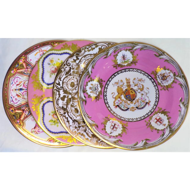 Enameled Tin English Plates - Set of 4 For Sale - Image 4 of 8