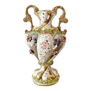 Mid-20th Century Italian Rococo Revival Porcelain Vase