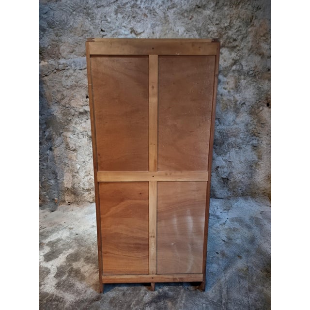 Vintage French Oak Tambour Cabinet, 1960s For Sale - Image 15 of 16