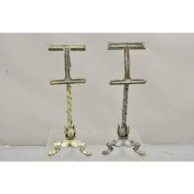 Antique Victorian Cast Iron Tripod Paw Feet General Store Retail Display - Pair For Sale - Image 10 of 11