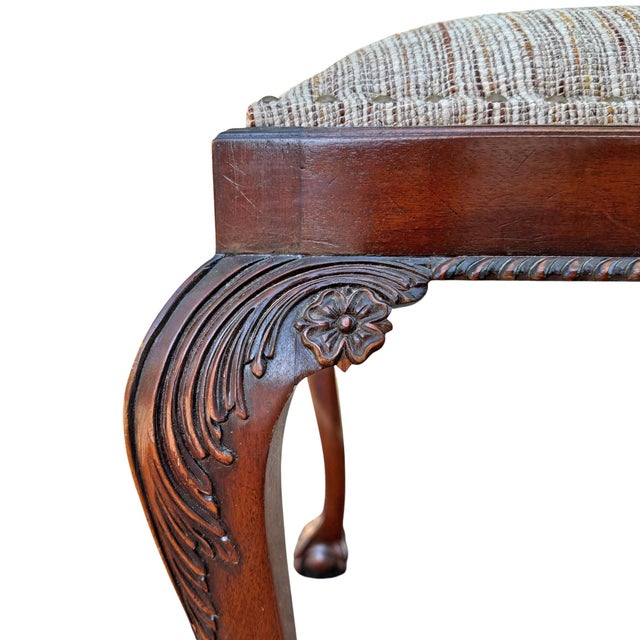 Mid-20th Century Chippendale-Style Ottoman For Sale - Image 10 of 18
