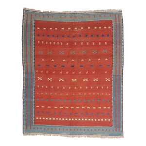 Vintage Persian Shiraz Kilim Rug, 07'01 X 08'07