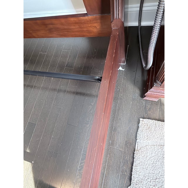 Wood Henkel Harris Mahogany Euro King Bed For Sale - Image 7 of 7