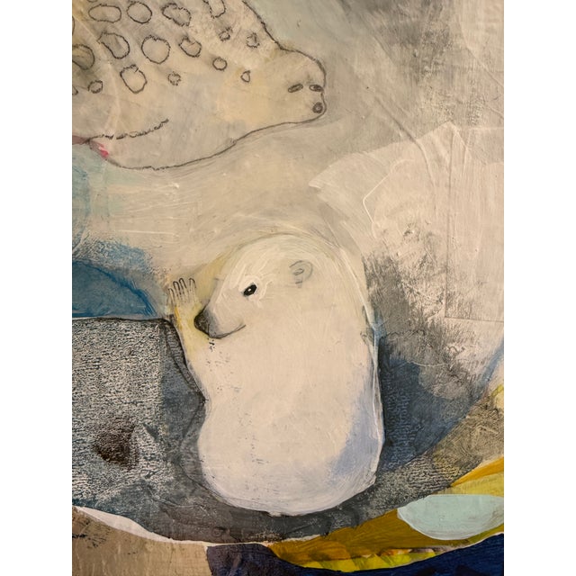 This 14" square painting was created using many layers of acrylic paint on a 1" deep cradled panel. I wanted to portray a...