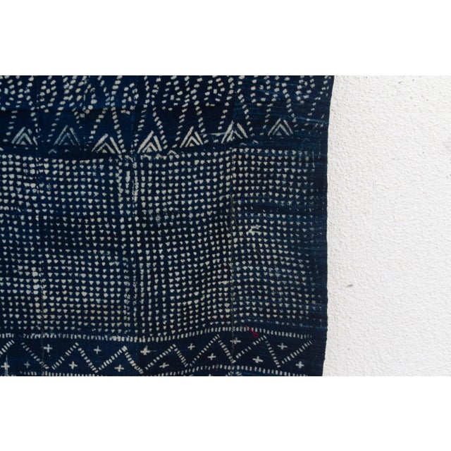 Stellar Indigo Mud Cloth Throw For Sale - Image 4 of 7