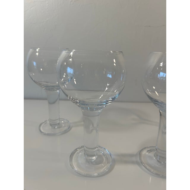 Beautiful set of 4 Inga by Crate & Barrel wine glasses. Fabulous chunky,curvy style