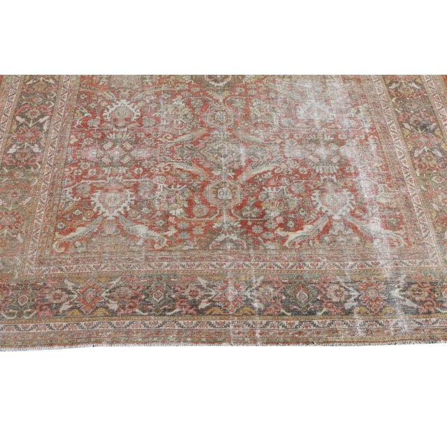 Antique Late 19th Century Mahal Rug 10'7" x 16'6" For Sale - Image 4 of 5