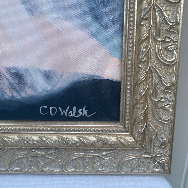 Capture the romance and dramatic tension of mid-century theatrical art with this striking original oil painting by artist...