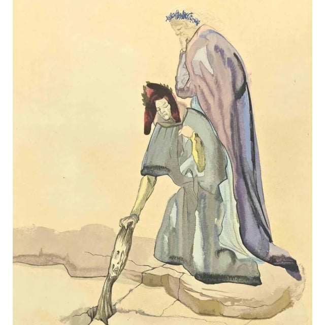 Modern Salvador Dalí, The Traitor of Montaperti, Woodcut, 1963 For Sale - Image 3 of 4