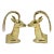 Vintage Hollywood Regency Brass Ibex Bookends - a Pair For Sale
