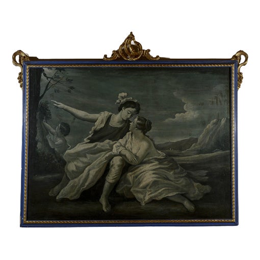 Gallant Scene, Oil on Canvas, Framed For Sale