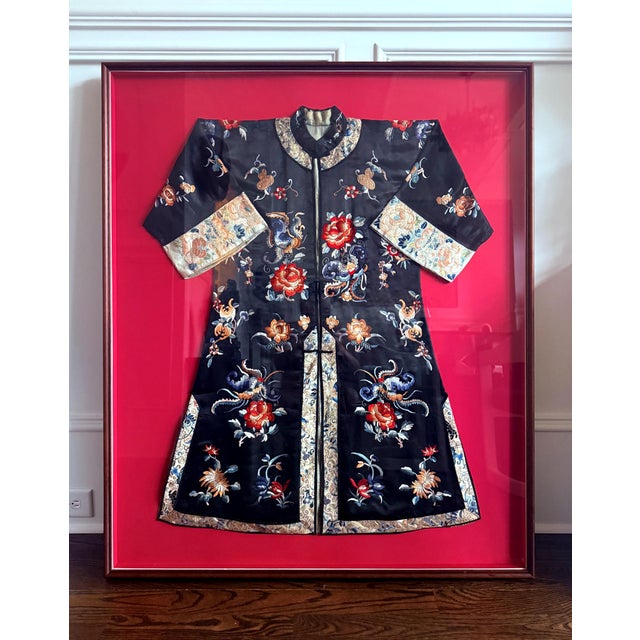 Large Framed Stunning Antique Chinese Embroidered Robe Qing Dynasty For Sale - Image 4 of 12