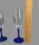 Elevate your champagne experience with these stunning vintage Luminarc French cobalt blue stem flute glasses. Crafted from...