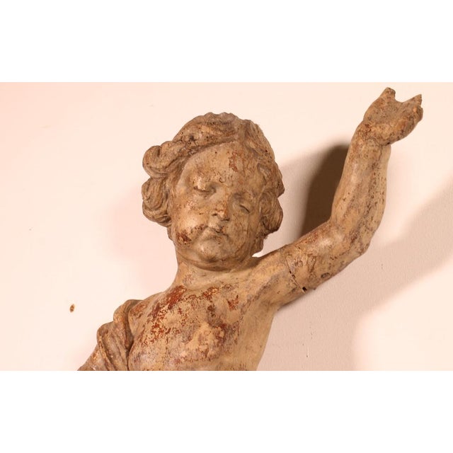 18th Century Carved Wooden Cherub For Sale - Image 5 of 12