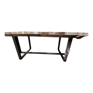 Extra Long Natural Slab Wood Dining Table by Restoration Hardware